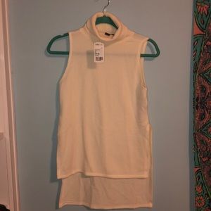 White Turtleneck Sweater Top